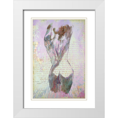 Lavender Beauty White Modern Wood Framed Art Print with Double Matting by Bolokofsky, Ronald