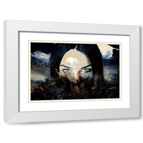 Metro Watcher White Modern Wood Framed Art Print with Double Matting by Bolokofsky, Ronald