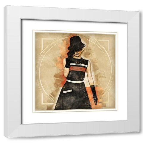 Mid Century Fashion White Modern Wood Framed Art Print with Double Matting by Bolokofsky, Ronald
