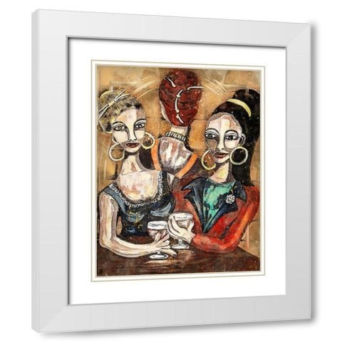 Mid Century Margaritas White Modern Wood Framed Art Print with Double Matting by Bolokofsky, Ronald