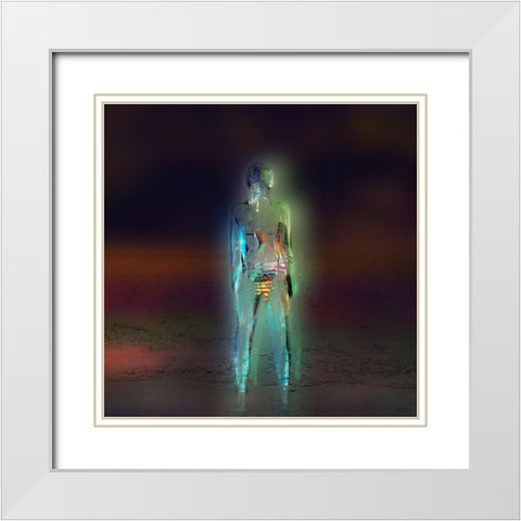 Midnight Glow White Modern Wood Framed Art Print with Double Matting by Bolokofsky, Ronald