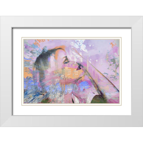 Minds Eye White Modern Wood Framed Art Print with Double Matting by Bolokofsky, Ronald