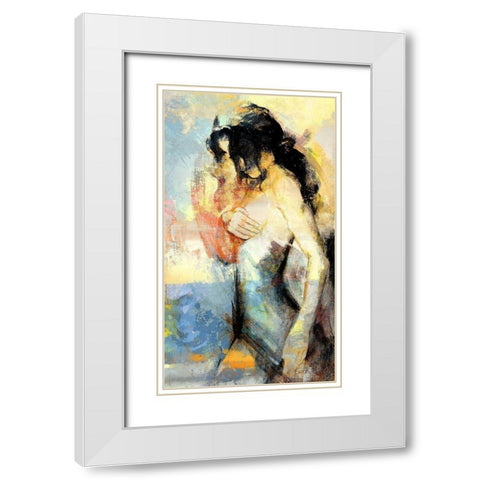 Modesty I White Modern Wood Framed Art Print with Double Matting by Bolokofsky, Ronald