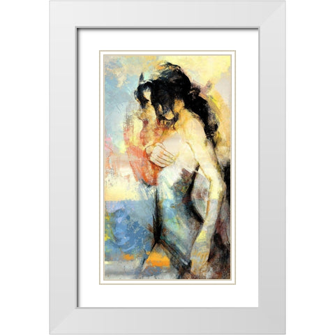 Modesty I White Modern Wood Framed Art Print with Double Matting by Bolokofsky, Ronald