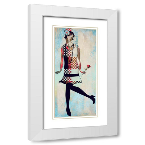 Roaring Twentys Fashion I White Modern Wood Framed Art Print with Double Matting by Bolokofsky, Ronald