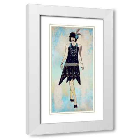Roaring Twentys Fashion III White Modern Wood Framed Art Print with Double Matting by Bolokofsky, Ronald