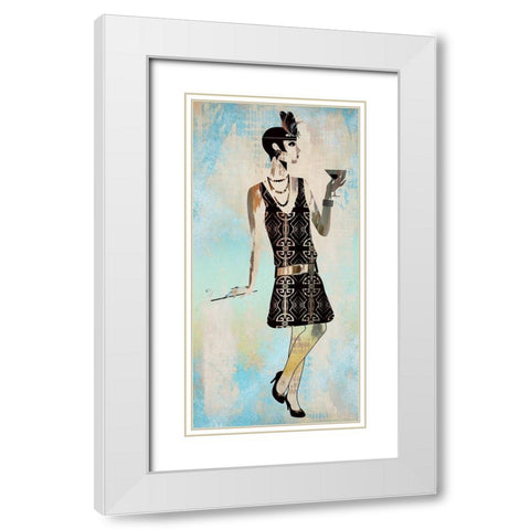 Roaring Twentys Fashion IV White Modern Wood Framed Art Print with Double Matting by Bolokofsky, Ronald