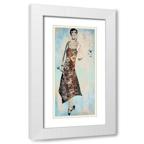 Roaring Twentys Fashion V White Modern Wood Framed Art Print with Double Matting by Bolokofsky, Ronald