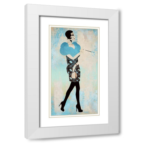 Roaring Twentys Fashion VI White Modern Wood Framed Art Print with Double Matting by Bolokofsky, Ronald