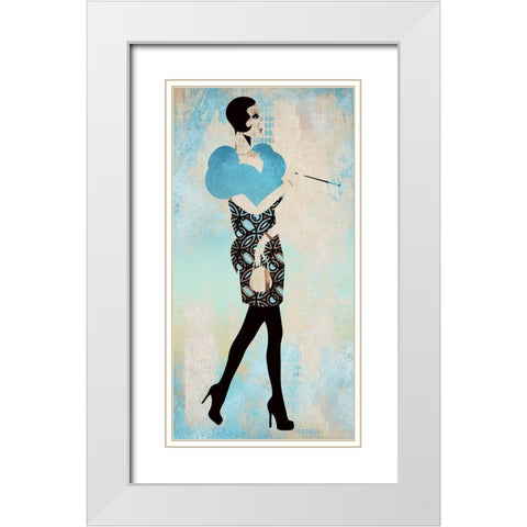 Roaring Twentys Fashion VI White Modern Wood Framed Art Print with Double Matting by Bolokofsky, Ronald