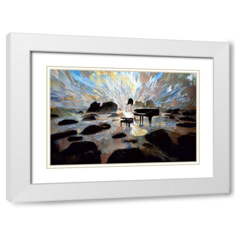 Rock Concert I White Modern Wood Framed Art Print with Double Matting by Bolokofsky, Ronald