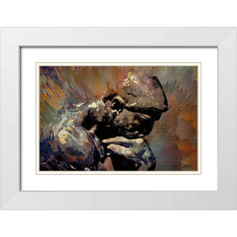 The Thinker White Modern Wood Framed Art Print with Double Matting by Bolokofsky, Ronald