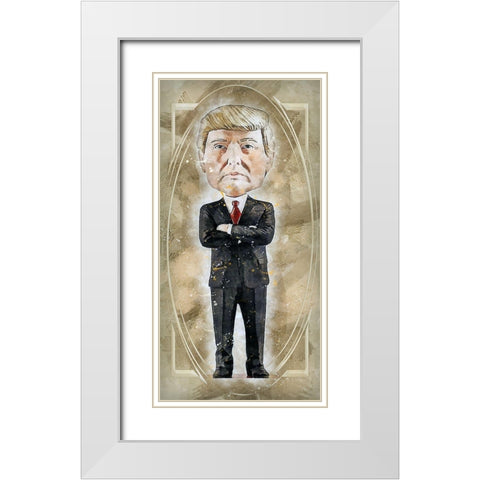 Trump White Modern Wood Framed Art Print with Double Matting by Bolokofsky, Ronald