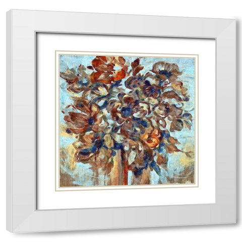 Artistic Bouquet I White Modern Wood Framed Art Print with Double Matting by Bolokofsky, Ronald