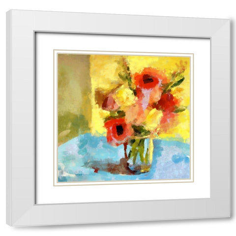 Spring Arrangement I White Modern Wood Framed Art Print with Double Matting by Bolokofsky, Ronald