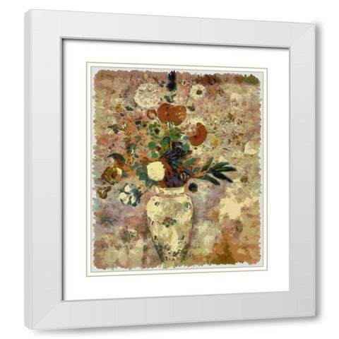 Latrecs Bouqet White Modern Wood Framed Art Print with Double Matting by Bolokofsky, Ronald