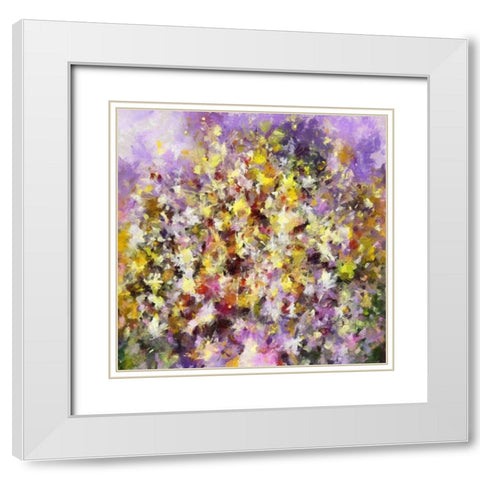 Autumn Garden I White Modern Wood Framed Art Print with Double Matting by Bolokofsky, Ronald