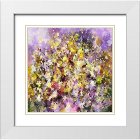 Autumn Garden I White Modern Wood Framed Art Print with Double Matting by Bolokofsky, Ronald