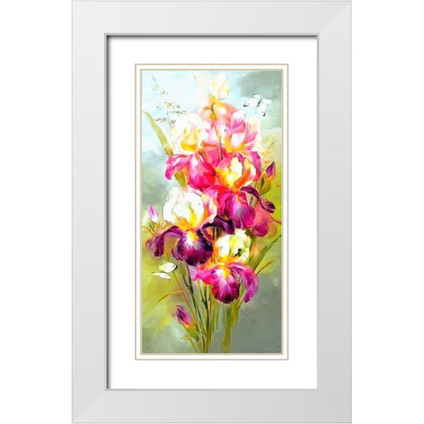 Fresh Bloom I White Modern Wood Framed Art Print with Double Matting by Bolokofsky, Ronald