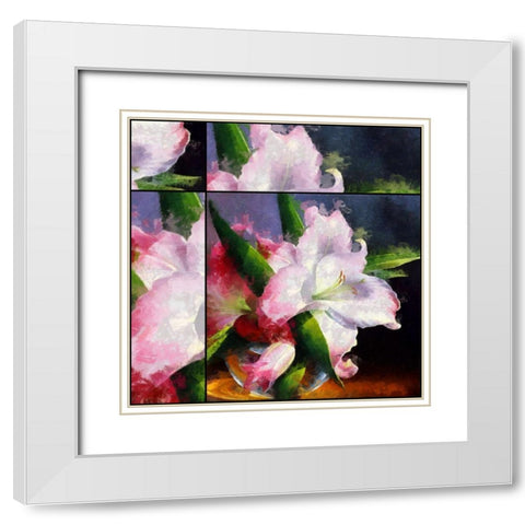 Close Up Lilly White Modern Wood Framed Art Print with Double Matting by Bolokofsky, Ronald