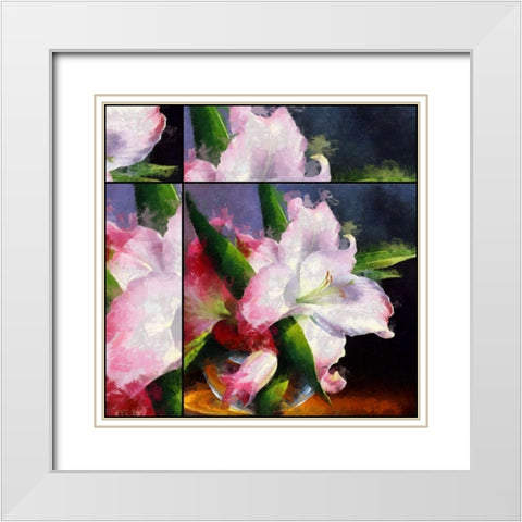 Close Up Lilly White Modern Wood Framed Art Print with Double Matting by Bolokofsky, Ronald