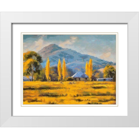 Amber Fields White Modern Wood Framed Art Print with Double Matting by Bolokofsky, Ronald