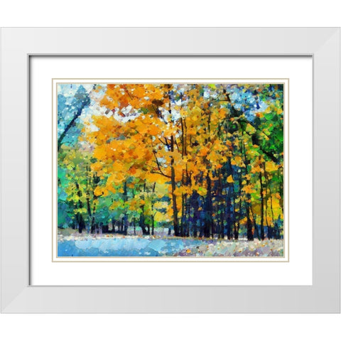 Autumn Light White Modern Wood Framed Art Print with Double Matting by Bolokofsky, Ronald