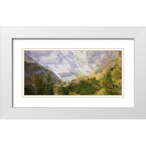 Hidden Village White Modern Wood Framed Art Print with Double Matting by Bolokofsky, Ronald