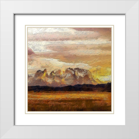 Torres del Paine At Sunrise II White Modern Wood Framed Art Print with Double Matting by Bolokofsky, Ronald