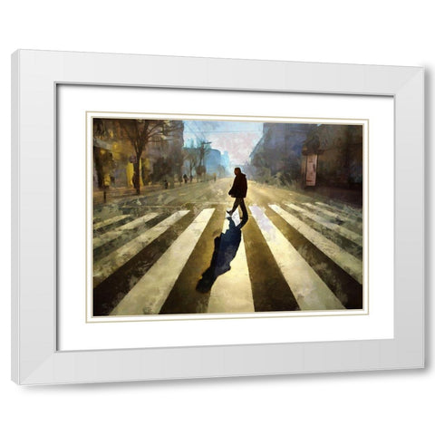 A Shadow Of Himself White Modern Wood Framed Art Print with Double Matting by Bolokofsky, Ronald