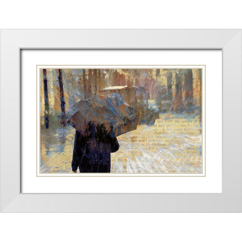 Hard Rain Is Gonna Fall White Modern Wood Framed Art Print with Double Matting by Bolokofsky, Ronald