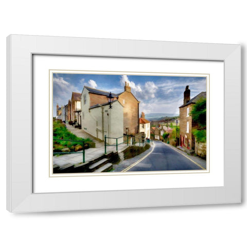 Robin Hoods Bay II White Modern Wood Framed Art Print with Double Matting by Bolokofsky, Ronald