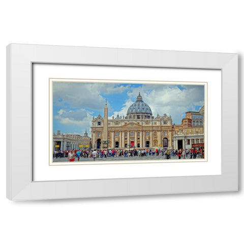 St. Peters Basilica White Modern Wood Framed Art Print with Double Matting by Bolokofsky, Ronald