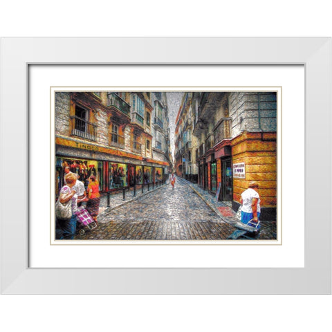 Tinoco White Modern Wood Framed Art Print with Double Matting by Bolokofsky, Ronald