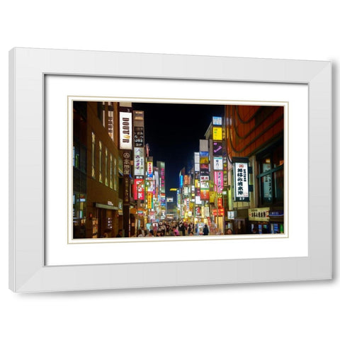 Tokyo White Modern Wood Framed Art Print with Double Matting by Bolokofsky, Ronald