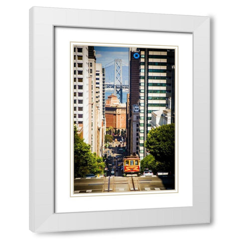 View Down Van Ness White Modern Wood Framed Art Print with Double Matting by Bolokofsky, Ronald