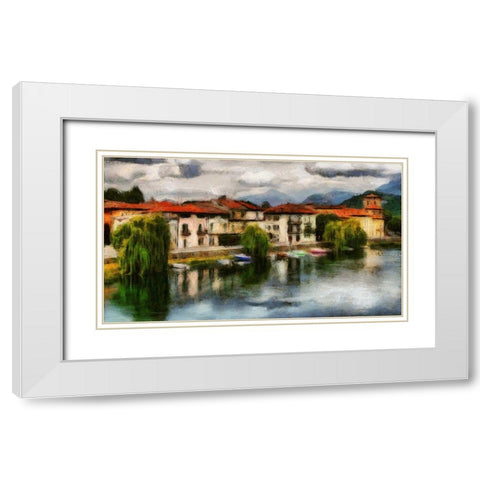 Private Harbor White Modern Wood Framed Art Print with Double Matting by Bolokofsky, Ronald