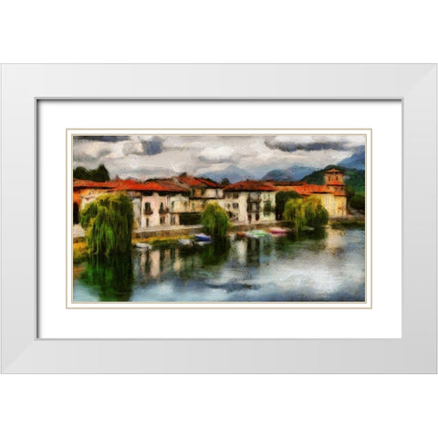 Private Harbor White Modern Wood Framed Art Print with Double Matting by Bolokofsky, Ronald