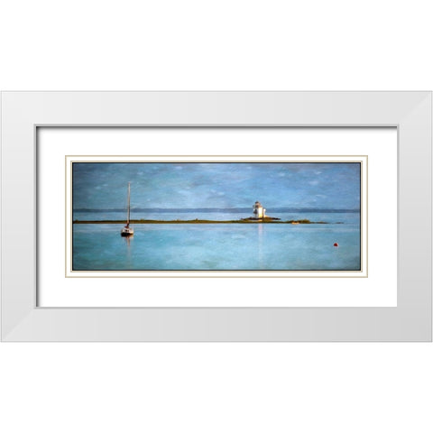 Lighthouse White Modern Wood Framed Art Print with Double Matting by Bolokofsky, Ronald