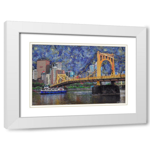 Andy Warhol Bridge  White Modern Wood Framed Art Print with Double Matting by Bolokofsky, Ronald