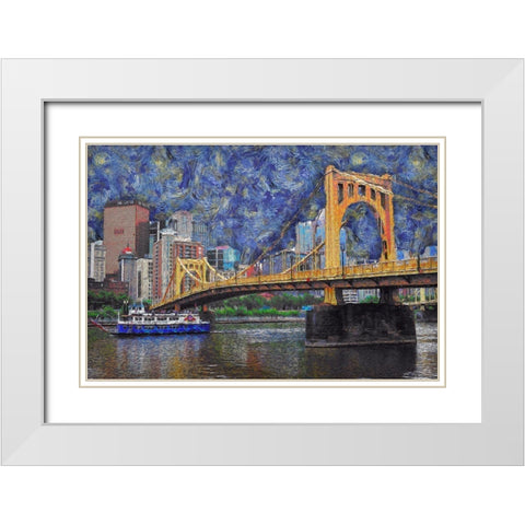 Andy Warhol Bridge  White Modern Wood Framed Art Print with Double Matting by Bolokofsky, Ronald