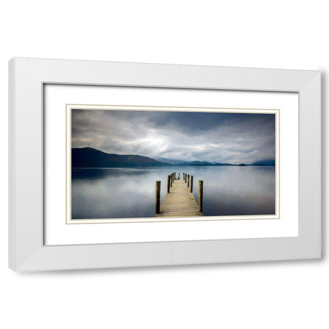 Ashness Landing White Modern Wood Framed Art Print with Double Matting by Bolokofsky, Ronald