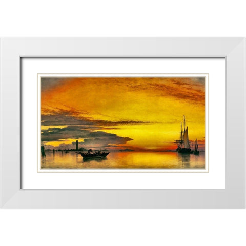 Break of Day White Modern Wood Framed Art Print with Double Matting by Bolokofsky, Ronald