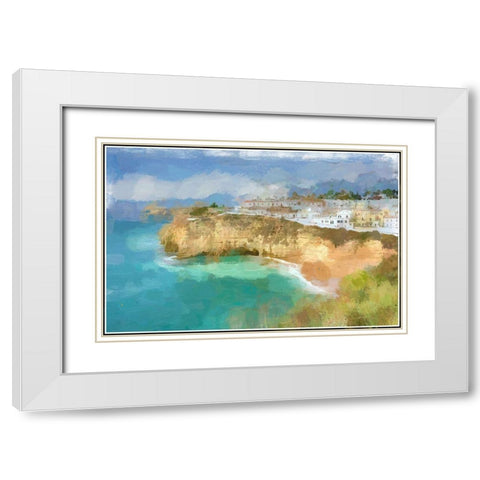Carvoeiro Portugal  White Modern Wood Framed Art Print with Double Matting by Bolokofsky, Ronald