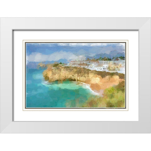 Carvoeiro Portugal  White Modern Wood Framed Art Print with Double Matting by Bolokofsky, Ronald