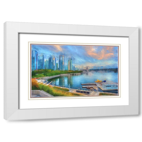 Coal Harbor White Modern Wood Framed Art Print with Double Matting by Bolokofsky, Ronald