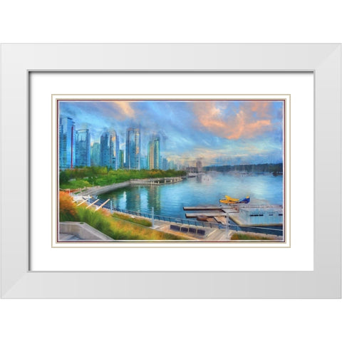 Coal Harbor White Modern Wood Framed Art Print with Double Matting by Bolokofsky, Ronald
