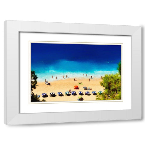 Greece White Modern Wood Framed Art Print with Double Matting by Bolokofsky, Ronald