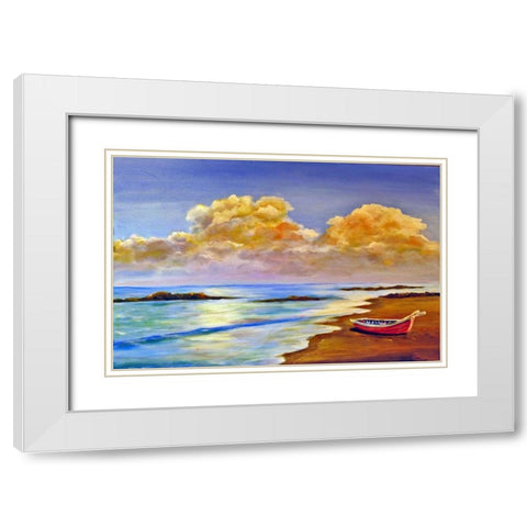 Beached White Modern Wood Framed Art Print with Double Matting by Bolokofsky, Ronald