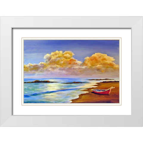 Beached White Modern Wood Framed Art Print with Double Matting by Bolokofsky, Ronald